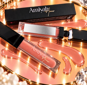 Peach me Lipgloss with Mirror & Light