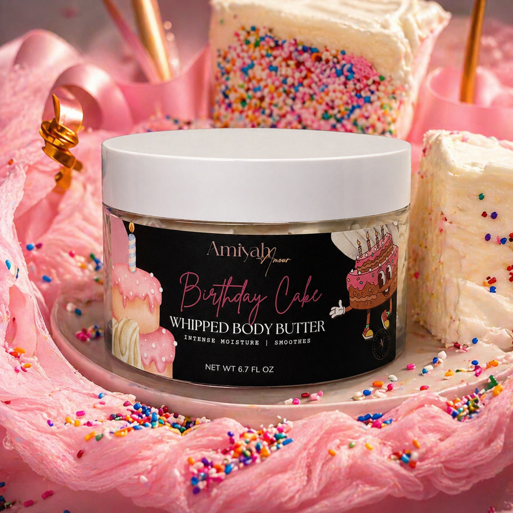 Birthday Cake Whipped Body Butter – Hydrating Shea Butter Moisturizer