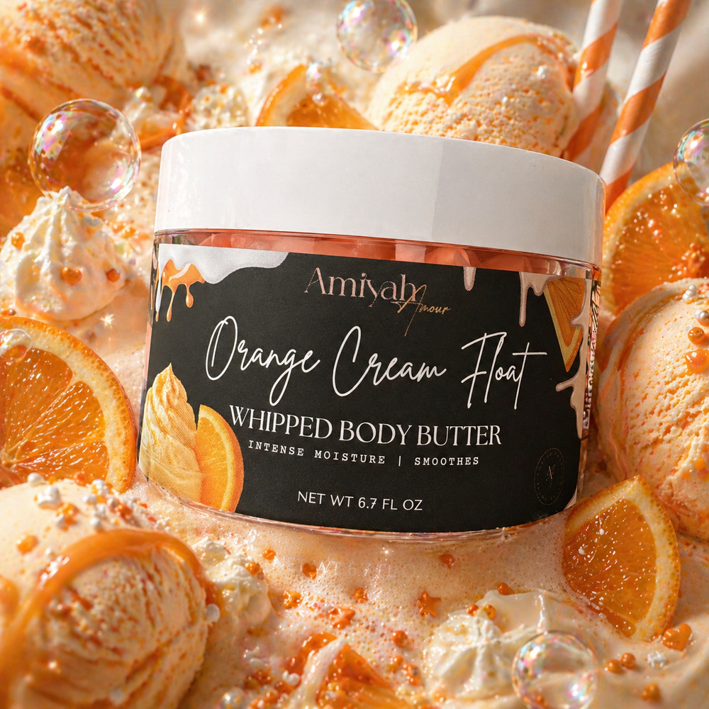 Orange Cream Float Whipped Body Butter – Hydrating Shea Butter Moisturizer