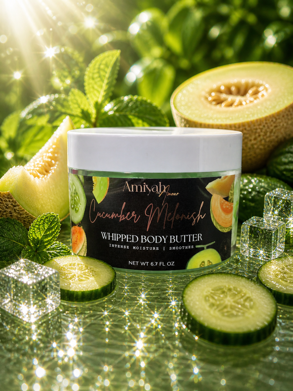 Cucumber Melonish Whipped Body Butter – Hydrating Shea Butter Moisturizer