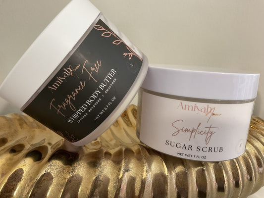 Amiyah Amour ™ Fragrance free bundle | Whipped Body Butter & Sugar Scrub